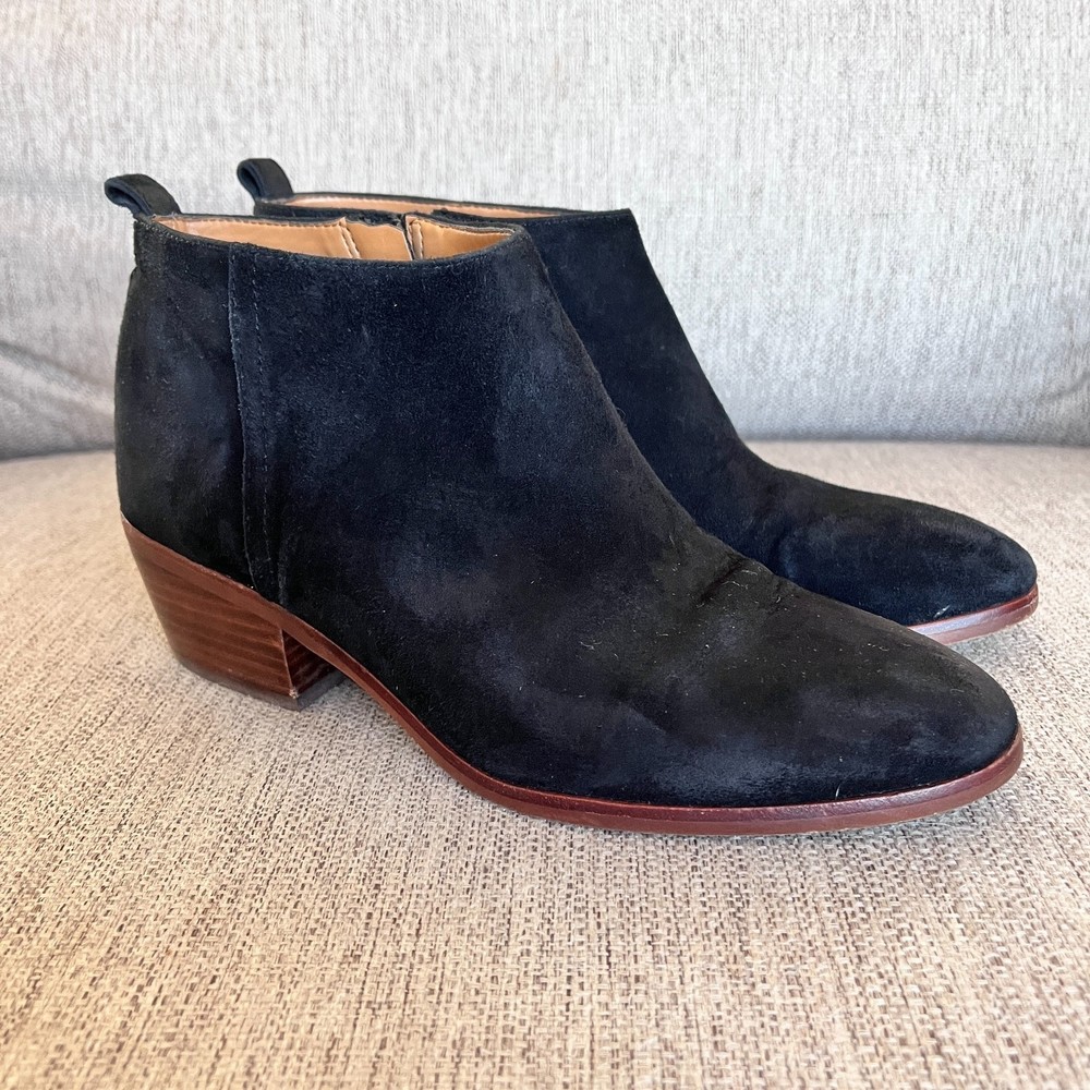 J.Crew Suede Black Ankle Boot Size 7.5